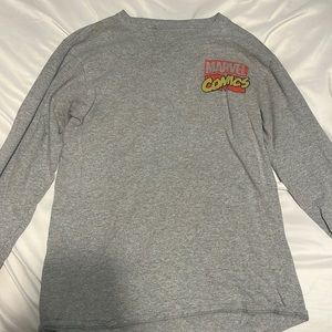 gray marvel comics shirt